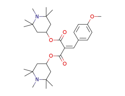 1,1-bis(1,2,2,6,6-pentamethylpiperidin-4-yl-oxycarbonyl)-2-(4-methoxyphenyl)-ethene